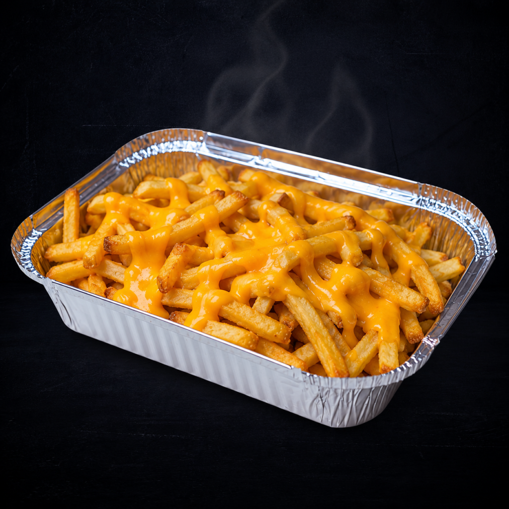 Fritas con cheddar