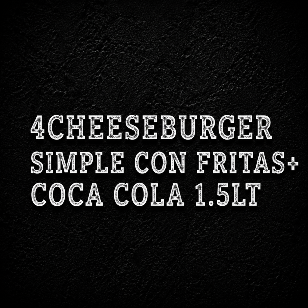 Promo Chees Burger + Coca Cola